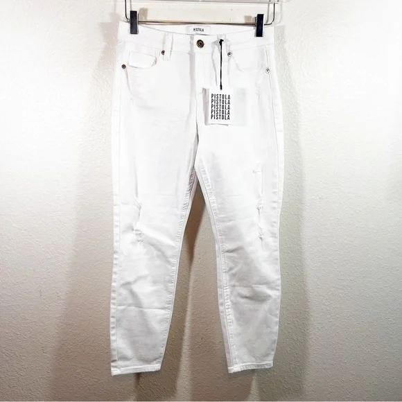 PISTOLA Jennifer Oslo white skinny jeans - Picture 3 of 8